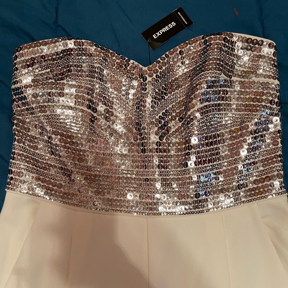 NWT express strapless jumpsuit